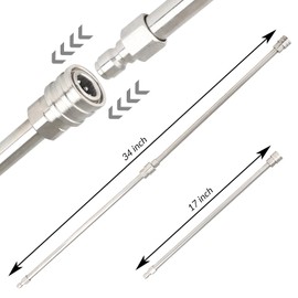 Sooprinse Pressure Washer Extension Wand, 17 Inch Stainless Steel Power Washer Lance, 1/4 Inch Quick Connect Power Washer Extension Wand, 2 Pack