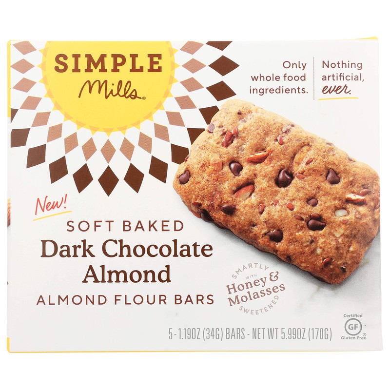 Simple Mills Soft Baked Dark Chocolate Almond Flour Bars 5