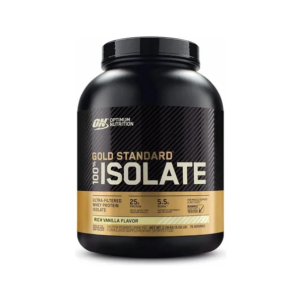 Optimum Nutrition Gold Standard 100 Isolate 5 Lbs Sabor Vainilla