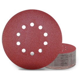 9 Inch 10 Holes Sanding Disc 80 Grit Drywall Sandpaper 30PCS for Popcorn Ceiling Sander Pads