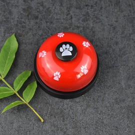 TopHomer Pet Training Bell Doorbell Potty Toilet Training Communication Bell Cat Pet Potty Clear Ring Red