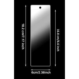 Clear Bookmark Sleeves Penta Angel 50Pcs Plastic Blank Photobooth Frames Vinyl Book Markers Cover Holder with Hole for Students Reading Wedding Valentine’s Gift Party Favor, 6.69x2.28'' (50)