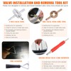 Rustark 70Pcs Tire Repair Kit - Patch, Scraper, Valve Stem