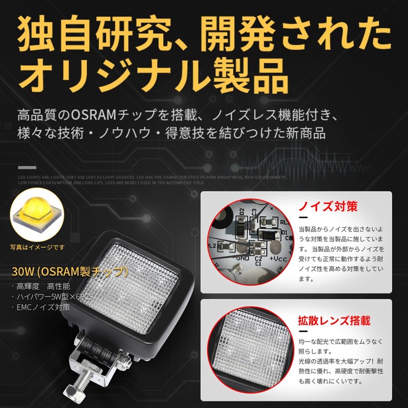 msm8330-os30 LED Work Light, Compact, Compact, Square, 30W, Road Light,