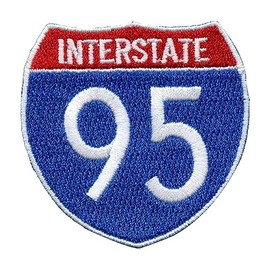 Interstate 95 Patch I-95 Freeway Sign Embroidered Iron On