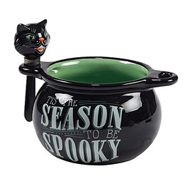 Certified International Scaredy Cat Bowl with Spreader 6' x 4.75' x 3' 37239, Multicolor
