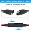 Jienk 2PCS 1FT 10AWG SAE Plug to 2Pin Cable, 30cm