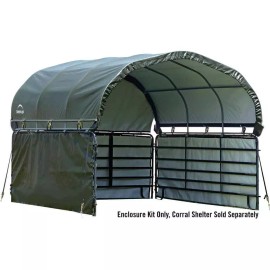ShelterLogic 12 ft. d x 12 ft. w enclosure kit for corral shelter in green with uv-treat