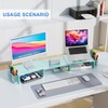 gianotter Dual Monitor Stand Riser, Desk Organizer With Drawer and