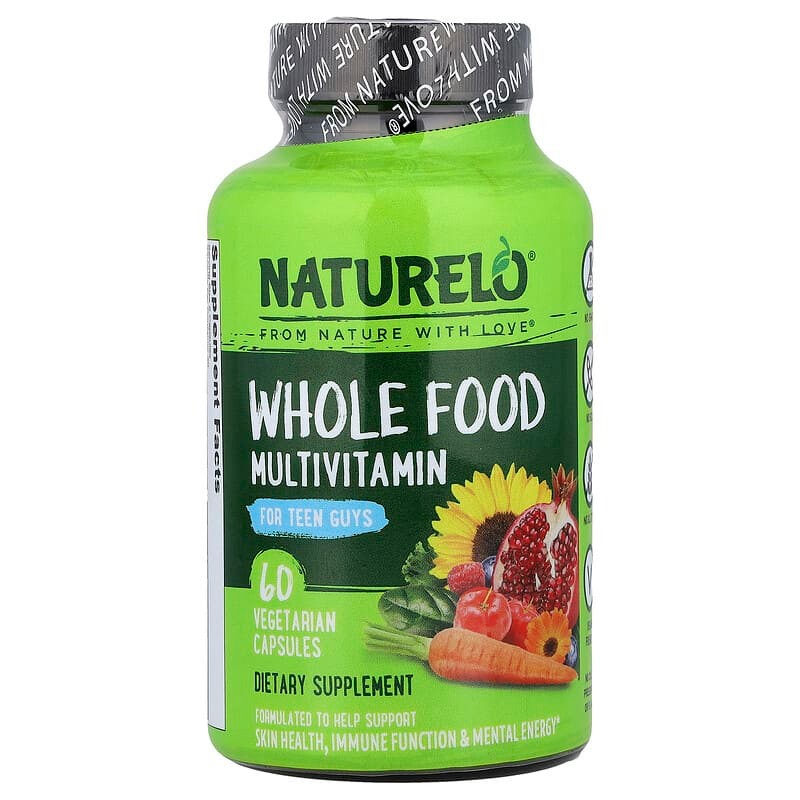 NATURELO Men's Multivitamin Natural All-in-One Multivitamin Veggie Capsule Fatigue Relief