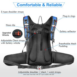 Mothybot Insulated Hydration Backpack Pack with 3L BPA Free Leak Proof Water Bladder, Large Storage Lightweight Hiking Daypack with Waist Pouches & Cooler Layer, for Running, Biking, Camping, Festival