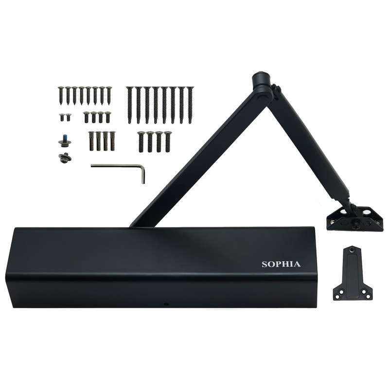 SOPHIA Automatic Self-Closing Door Hinge 2 Pack & Door Closer