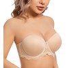 HACI Women's Multiway Strapless Bra Plus Size Full Figure Coverage
