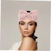 VICASKY Coral Fleece Bowknot Headband for Face Washing Soft Non-