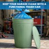 Plexon Round Trash Can 13 Gallon, Vintage Metal Outdoor Trash