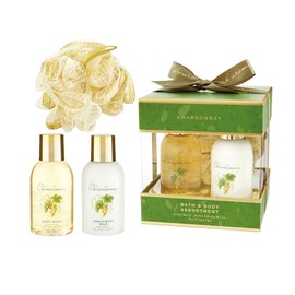 Chardonnay Bath & Body Care Set (Body Wash, Hand & Body Milk, Present, Gift, Gift for Women, Men, Popular, Thank You, Return, Farewell, Birthday, Mother's Day)