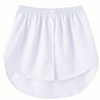 Girstunm Women's Shirt Extender Mini Adjustable Underskirt Removable Layered Sweep