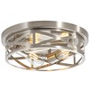 piano7797 13 inch Brushed Nickel Flush Mount Ceiling Light Fixtures,3-Light