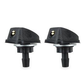 2Pcs Black Car Front Windshield Washer, Automotive Wiper Nozzles, 0.31" Sprayer Head Replacement Parts, Single Hole Adjustable Fan-shaped Kit, Universal for Most Cars, Windshield Wipers and Washers