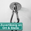 PRIOstahl Eyelet Plate Carabiner Hook - 4 x Round Eye
