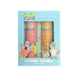 Beauty Creations Friendtastic Bob Esponja – Set de 2 stick blush en crema tonos rosa y rojo coral – Textura cremosa, colores vibrantes y acabado natur