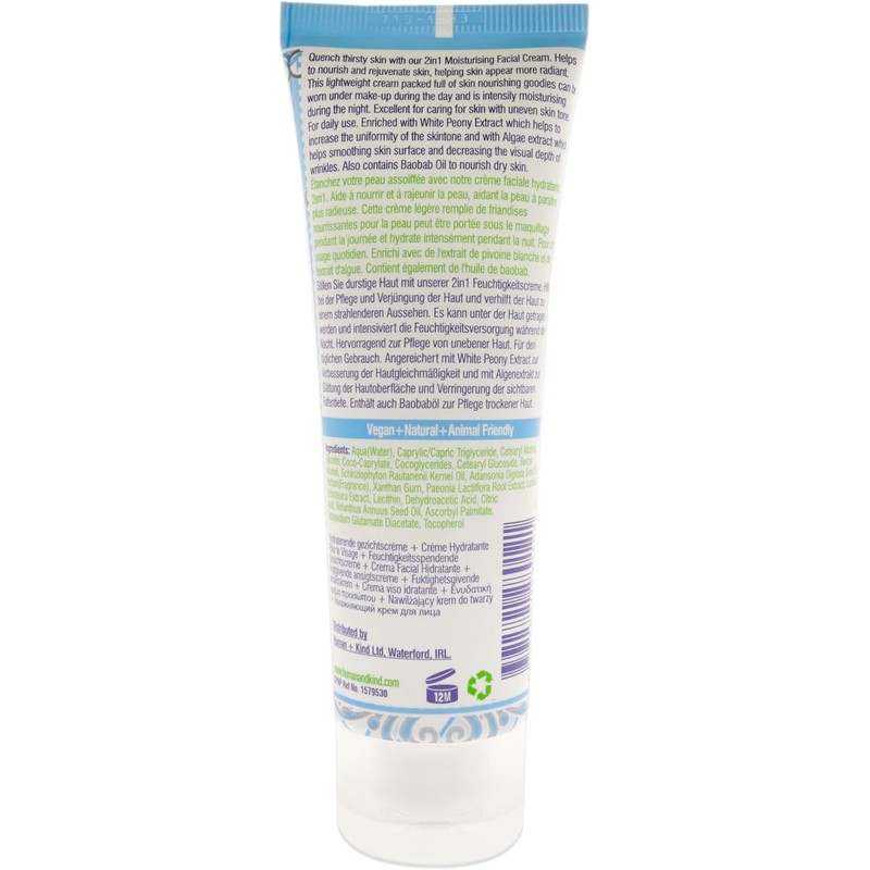Human+Kind Moisturising Facial Cream For Unisex 2.5 oz Cream