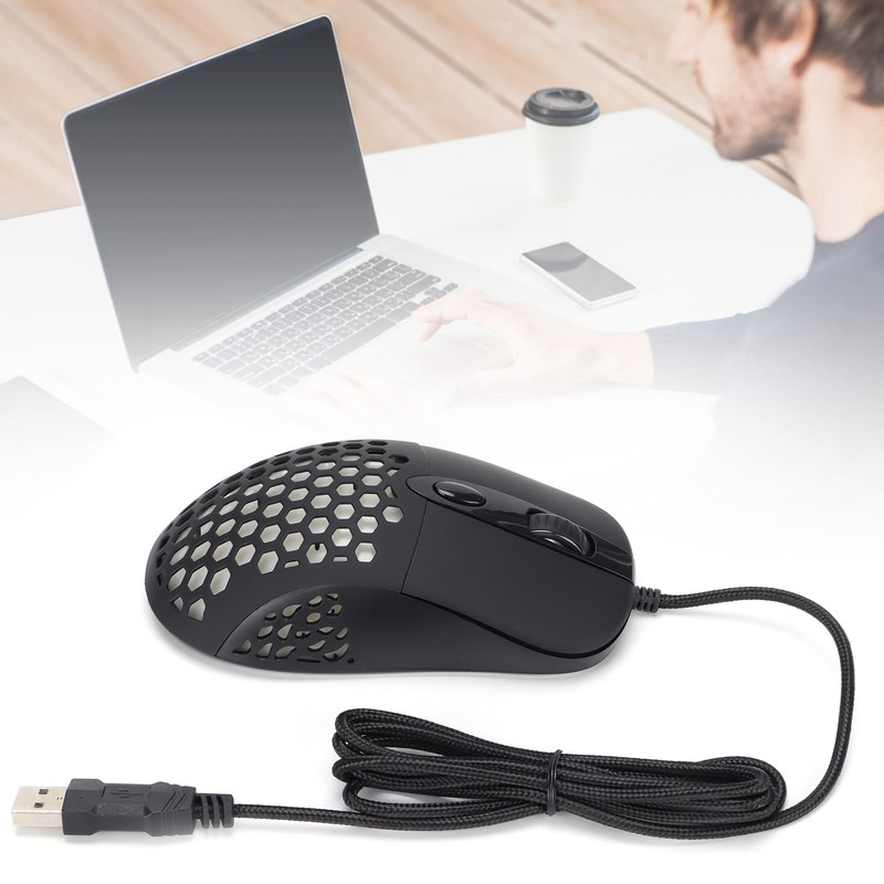 Gamer Wired Mouse X8 Hole Luminous Hollow RGB Computer Accessory