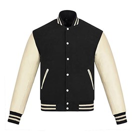Sledwise Varsity Jacket Baseball Letterman Jacket– Wool and Leather Premium Quality Unisex Basketball Jacket