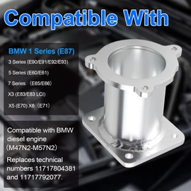 Bekasa EGR Cooler Delete Kit for M47N2 M57N2 Diesel Engine, EGR Removal Kit for E87 E90 E91 E92 E93 E83 E60 E61 E70 Delete Removal Replacement Kit Technical References 11717804381 and 117177920032 UK