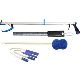 Kinsman Hip Kits Hip Kit"D" Includes: (1) 27" Ergo Plus Reacher, (1) Deluxe Terry Covered Sock Aid with Foam Handles, (