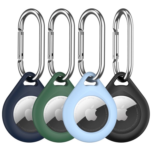 R-fun R-fun for Airtag Holder,4 Pack Airtags with Metal Keychain,