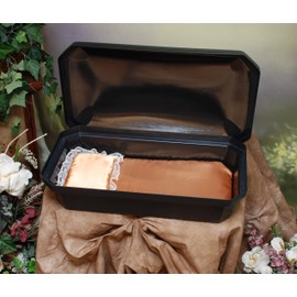 Newnak's Pet Caskets-Pet Casket Black/Gold (3 Sizes) Standard (Medium)