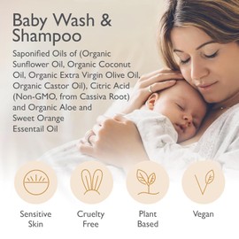 SoCal Suds & Company 2oz Organic Baby Wash & Shampoo - Sweet Orange - 2 Pack