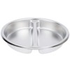 2 Pack ChefQ 2.5 Inch Deep Round Divided Food Pan