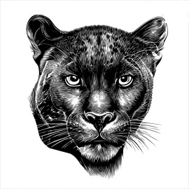 Fashion Jewelry Made For You BLACK PANTHER CAT Pendant 925 Silver 20" Necklace Women Men gift