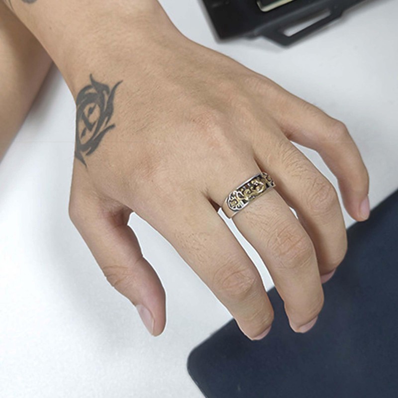 HETICA Pixiu Ring Feng Shui Lucky Ring Adjustable Good luck
