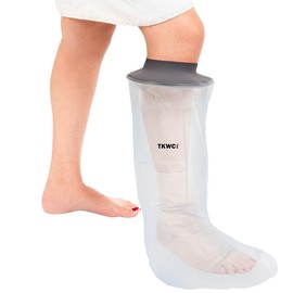 TKWC INC Water Proof Leg Cast Cover for Shower - Watertight Foot Protector (Half Leg (Soft))