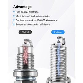 Replace LKAR7C-9 93961 Iridium Spark Plug Fits for Mercury 4.6L Racing 250R 300R 450R outboard engines, 4pcs