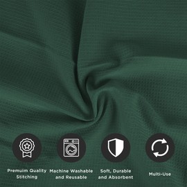 Pagnanno.–Hotel Quality Kitchen Tea Towels & Waffle Weave tea towel|Professional Cotton 45x70cm|Absorbent Fast Drying Dish Towels,Kitchen and Bar Towels (Pack of 3 (45x70cm), Waffle - Emerald Green)