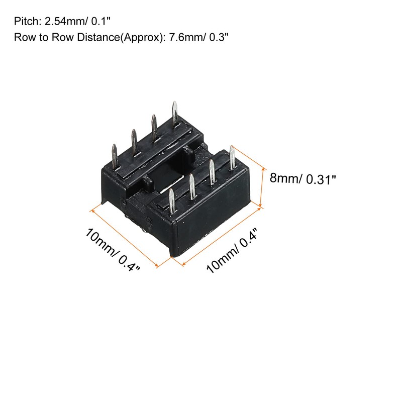 uxcell DIP IC Chip Socket Adapter Flat Pin for PCB