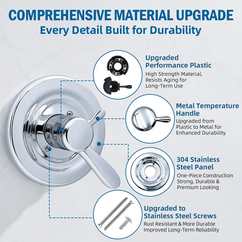 Shower Trim Kit Compatible with Delta Lahara 17 Series, T17038-CH