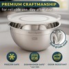 Baker's Signature Stainless Steel Mixing Bowls With Lid, Metal Mixing