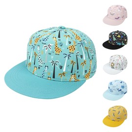 QIYIENDIAN Kids Baseball Cap Adjustable Caps Hat Sun Protection Toddler Sun Hats for Baby Girls Boys(Giraffe,4-8Y)