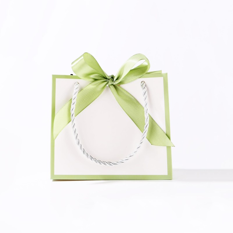 12Pcs Mini Gift Bags with Ribbons, Extra Small White Gift