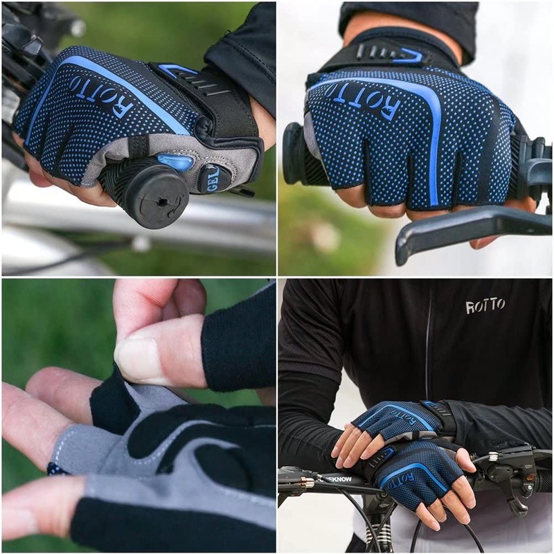 ROTTO Cycling Gloves Men's Half Finger Gloves