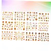 FOMIYES Beautiful Nail Stickers Maple Leaf Pumpkin Design 5 Sheets