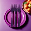 Unique Deep Purple Solid Plastic Forks (18ct) - Durable &