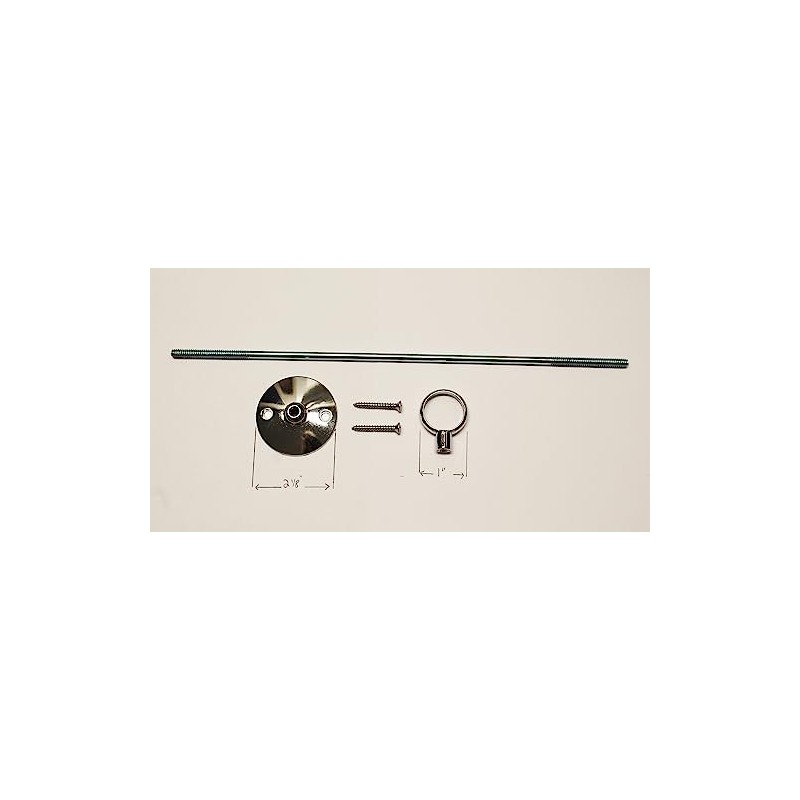 Shower Curtain Rod Ceiling Support (Polished Chrome) Choose from 12"
