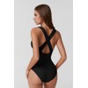 QINSEN One Piece Bathing Suit for Women Tummy Control V