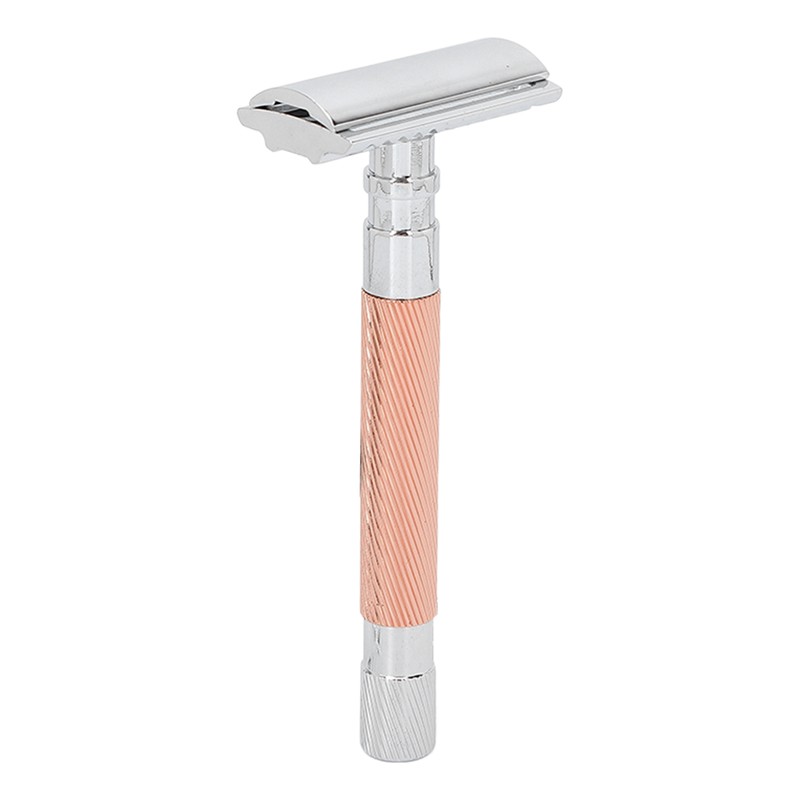 Double Edge Safety Razor Long Handle Zinc Alloy Manual Safety